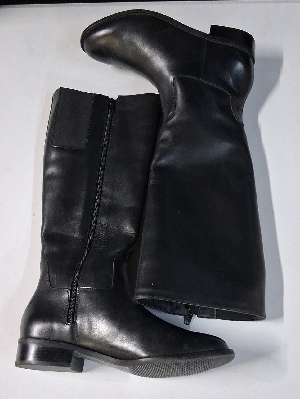 NWOT Walking Cradles Meadow Womens Wide Calf Boots Color Black Leather Size 7